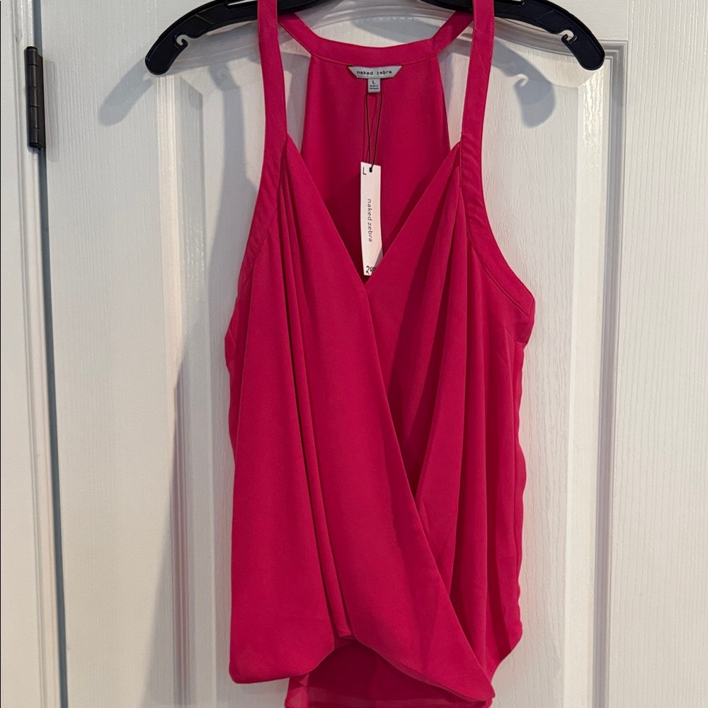 Naked Zebra Fuchsia Sleeveless Blouse